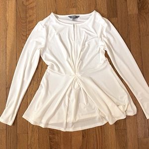 New WOT Daisy Fuentes peplum long sleeve top